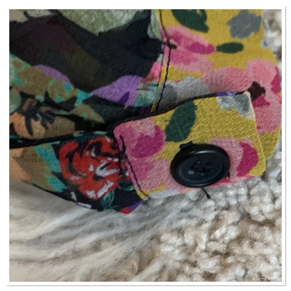 Zara Amelie Patchwork Floral Dress Multicolor Size Large